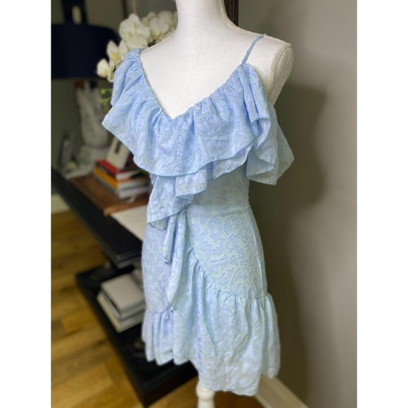 NBD Spencer Baby Blue Chiffon Mini Dress XS - Picture 6 of 8